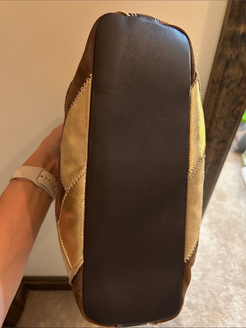 Coach Patchwork Hobo Bag - Brown, Gold & Cream - Picture 8 of 13